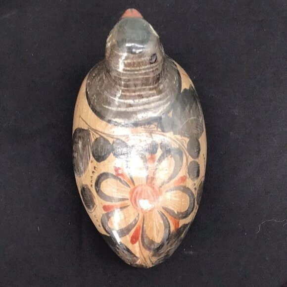 Handcrafted Ceramic Bird Figurine With Tribal Design - Picture 5 of 6